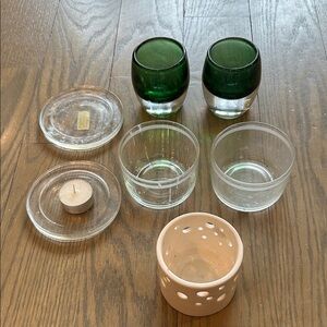 IKEA & Crate & Barrel Glass and Ceramic Candle Holders